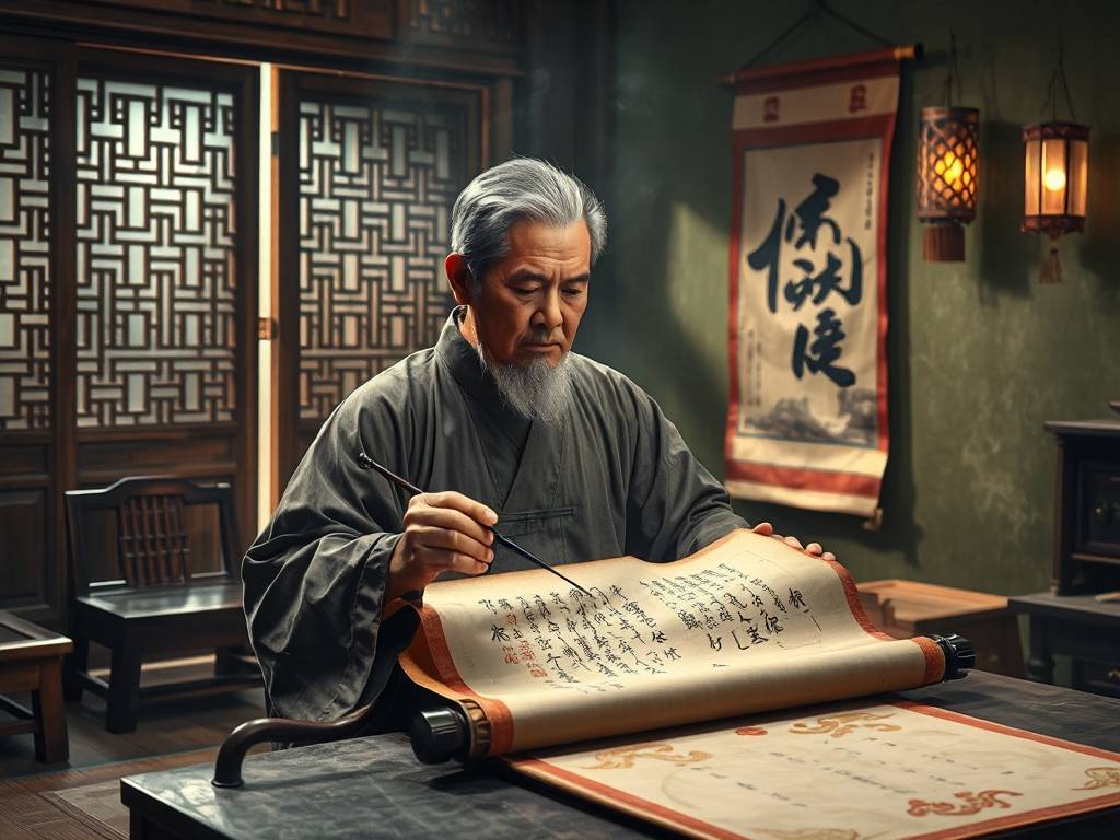 道家看40岁面相的书法怎么样(1)