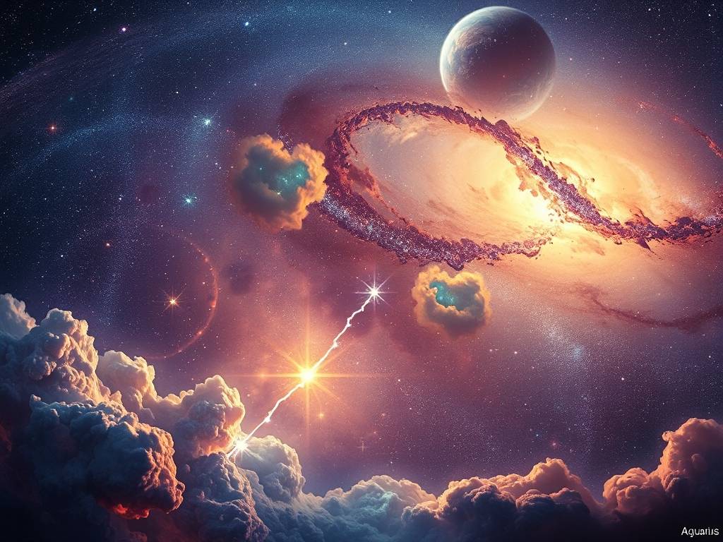 水瓶座星座图片星空图