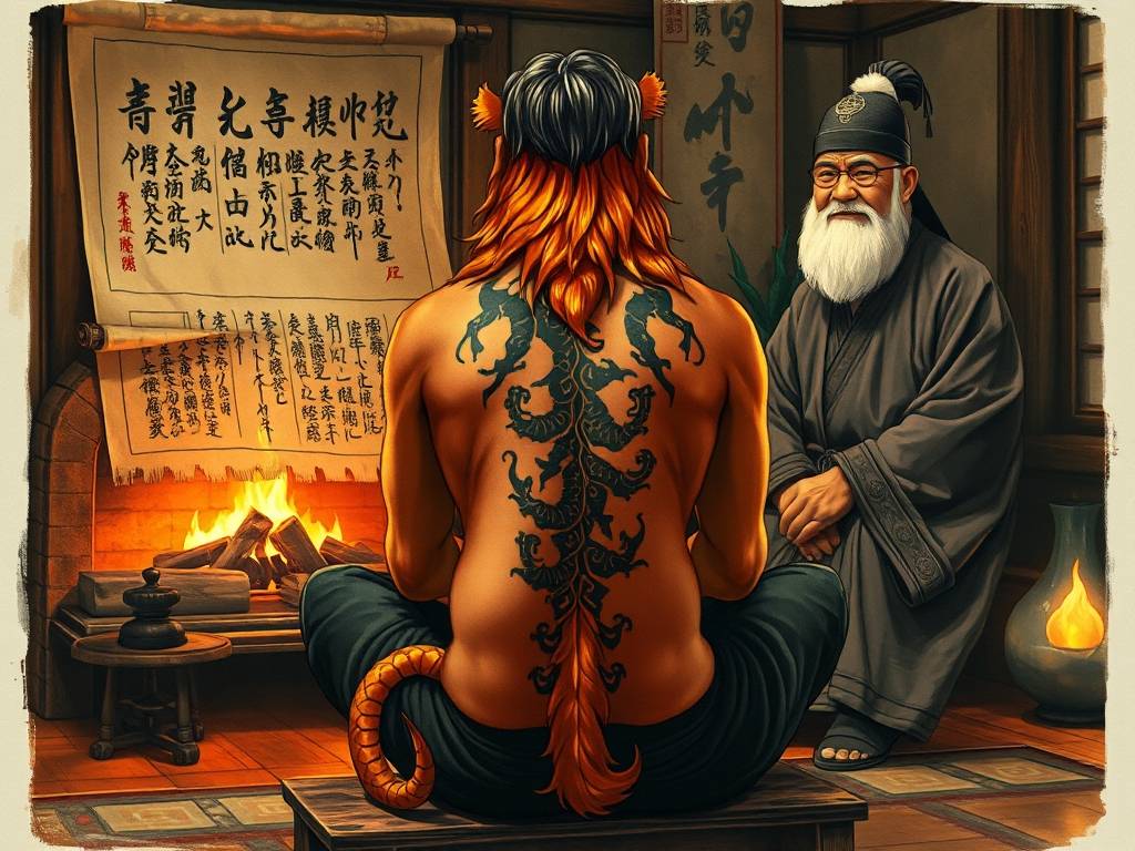 背上纹狮子有什么讲究