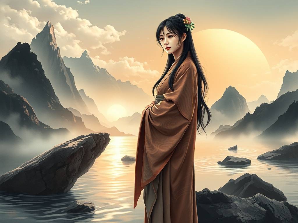 适合1974属虎微信头像山水风景女