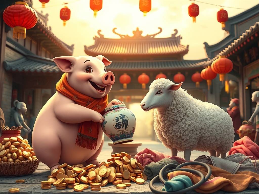 属猪与属羊的合不合财