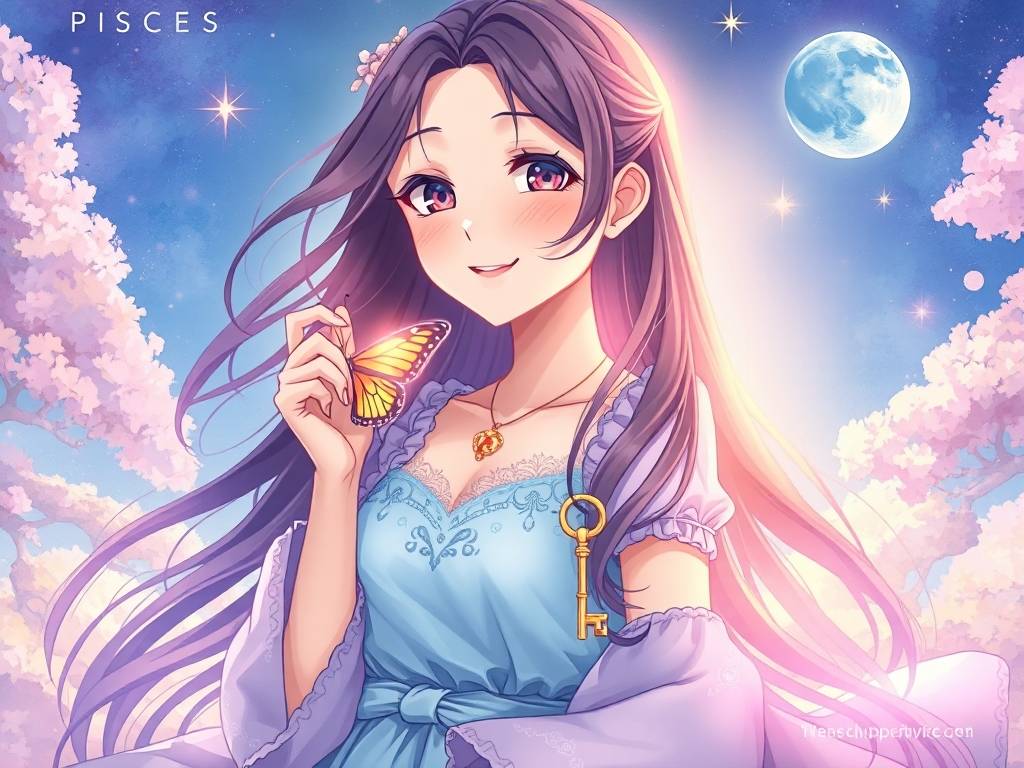 双鱼座女的好运头像图片动漫