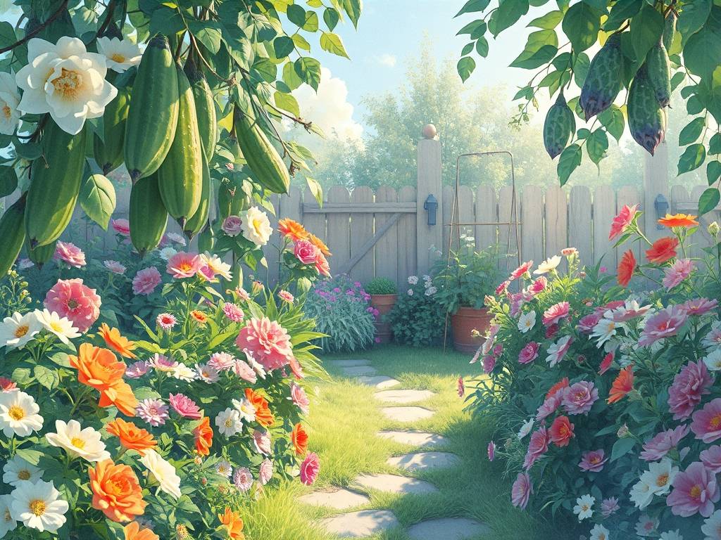 梦见满院花草还有黄瓜,然后出现一条路(1)