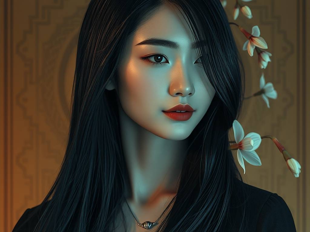 长发美女头像图片 微信