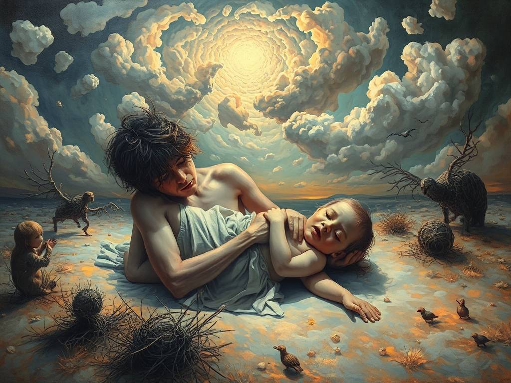 梦见自己孩子快要死了自己大哭(1)
