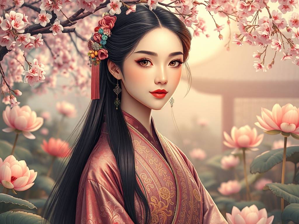 任敏化身清冷古风美人(1)