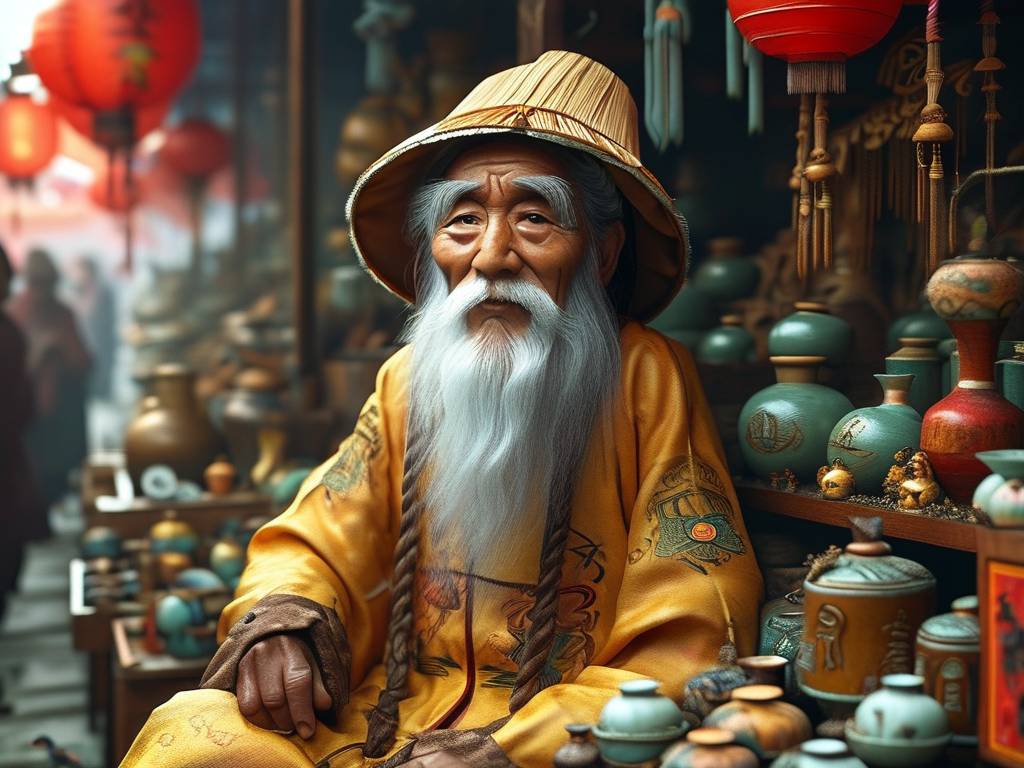 磁器口算命的老头