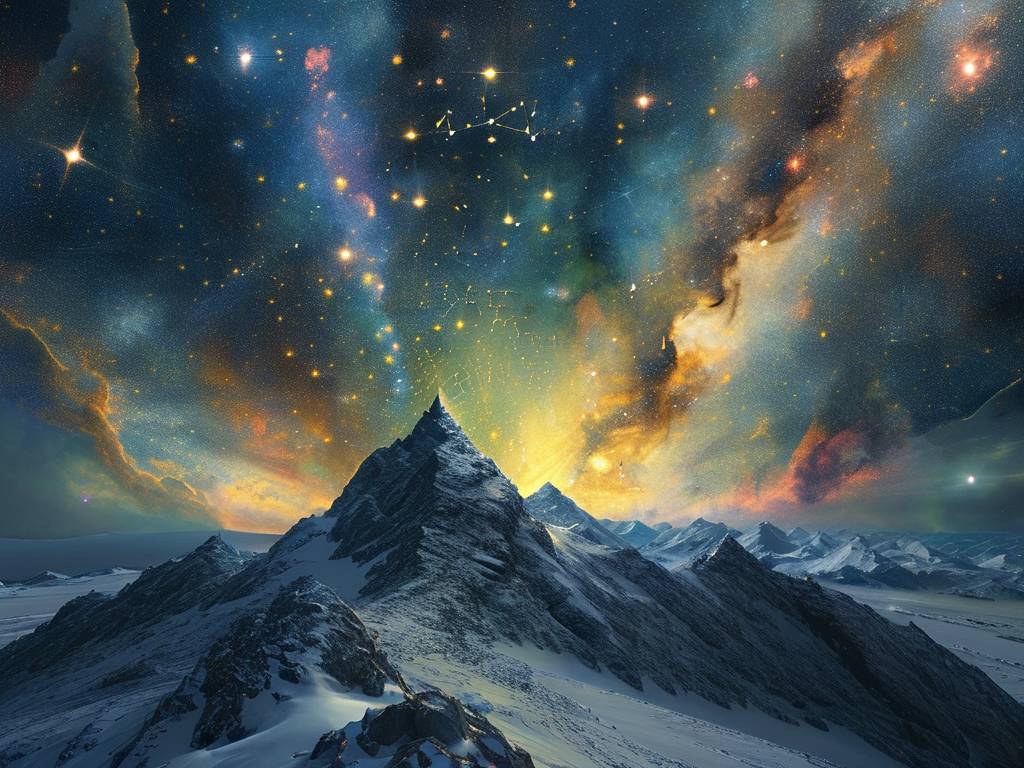 摩羯星座图片星空图
