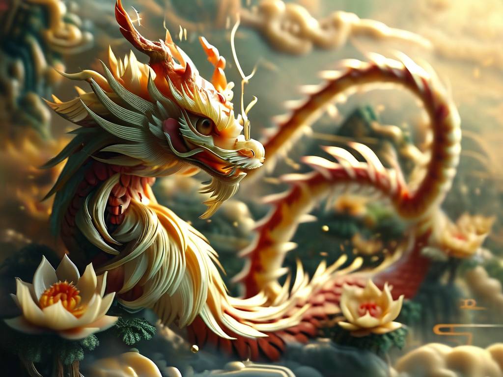 属龙人佩戴鸡吉祥物