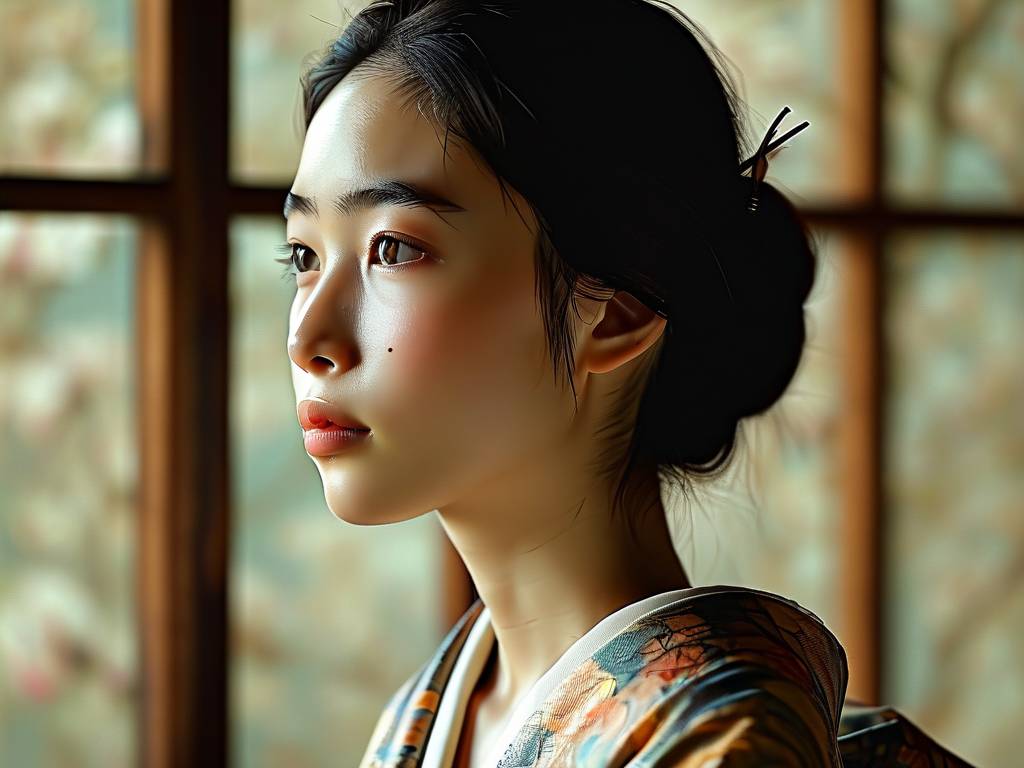 下颌线流畅的女生面相