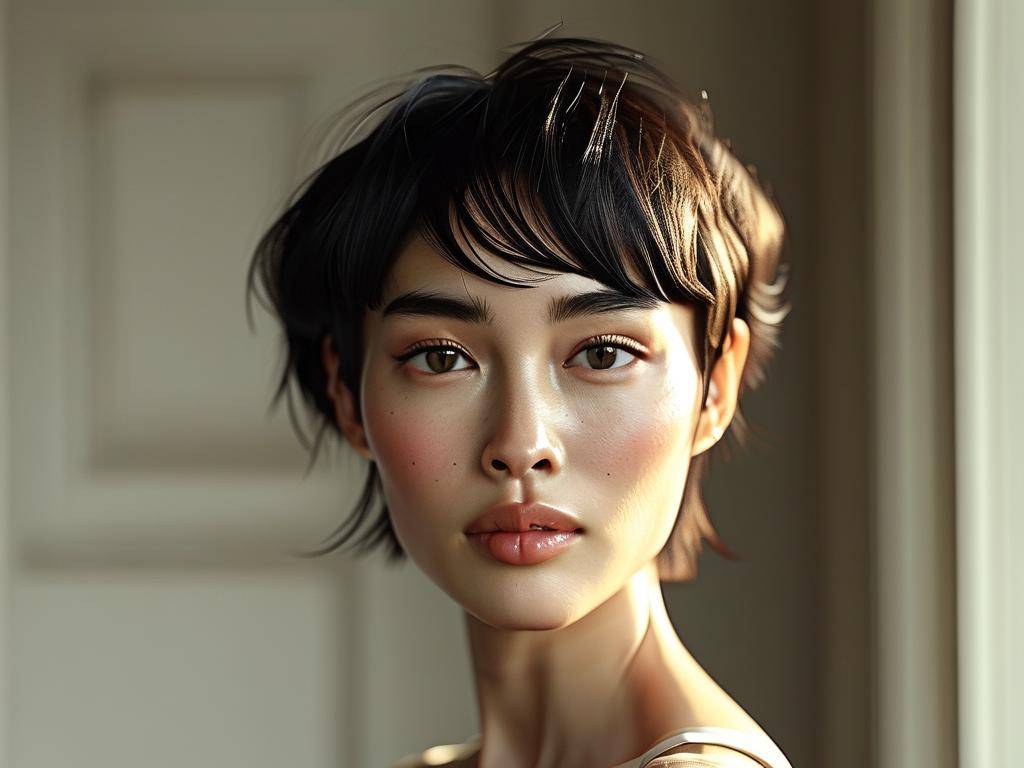 短发是不是更显五官