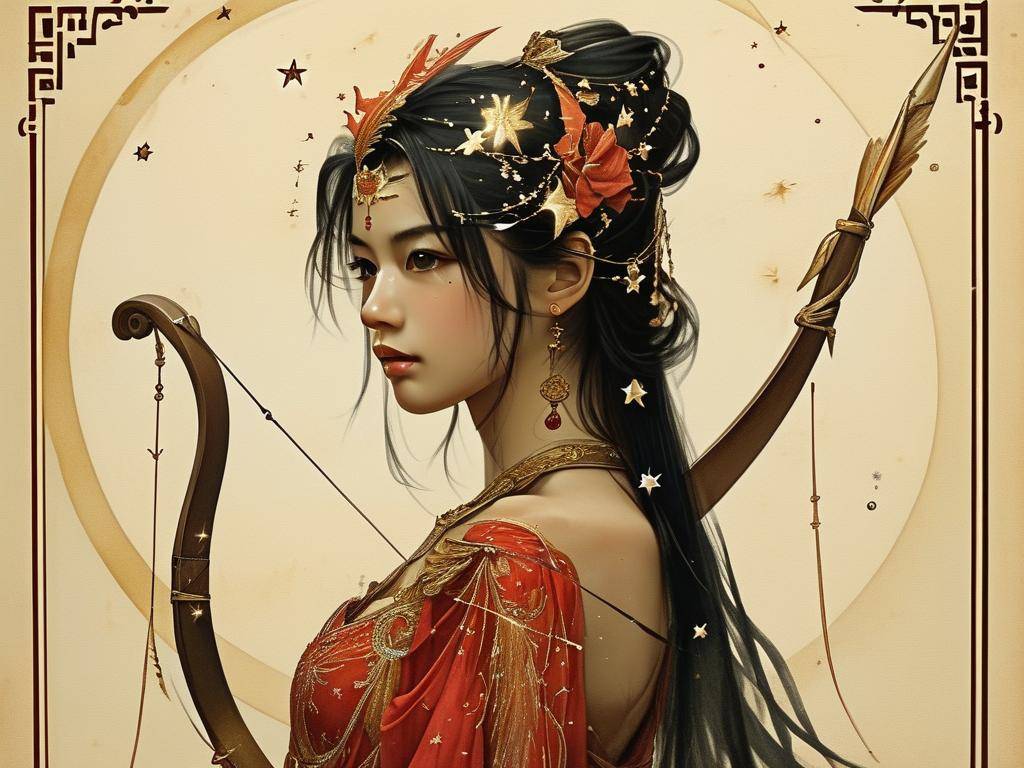 12星座古风少女简笔画天蝎座(1)