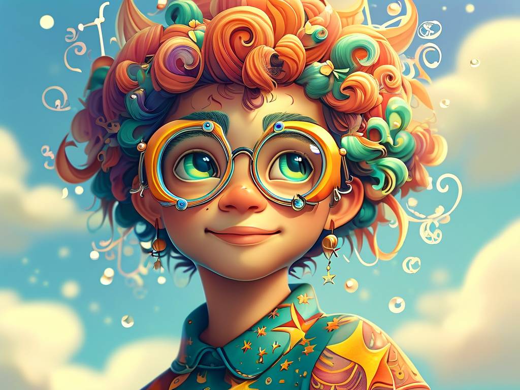水瓶座画法可爱简笔画(1)