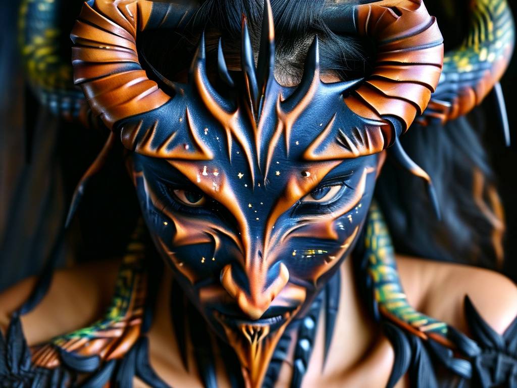 天蝎座恶魔纹身图案