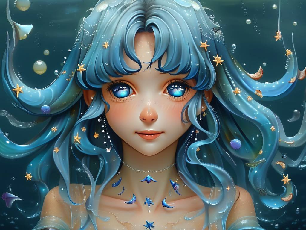 双鱼座拟人图片女可爱