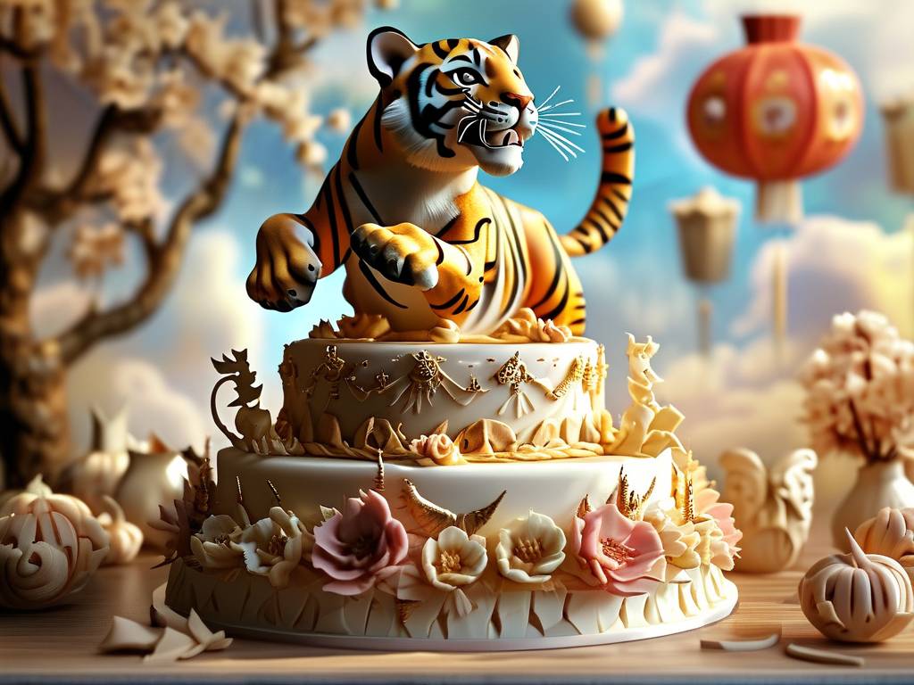 属虎男孩生日蛋糕