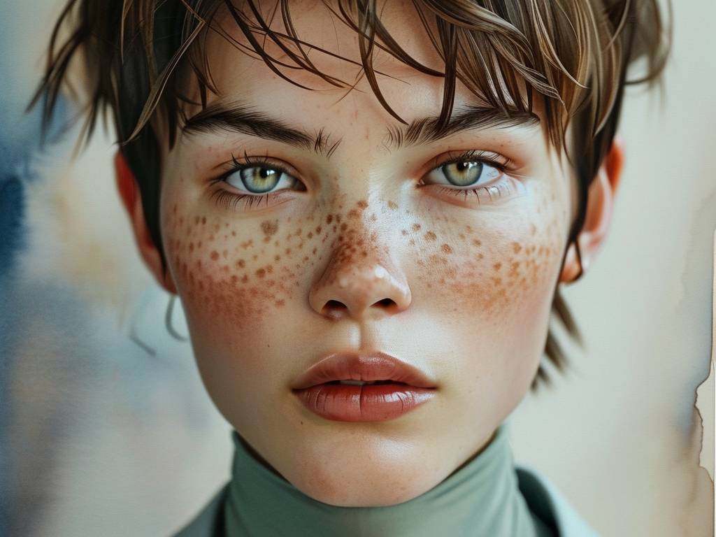 水瓶座脸型分析图(1)