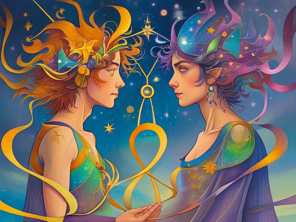 12星座双子座简笔画教程