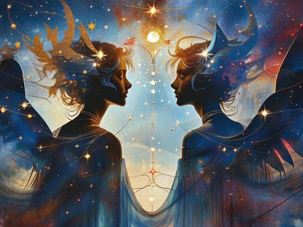 双子座星座图片星空图
