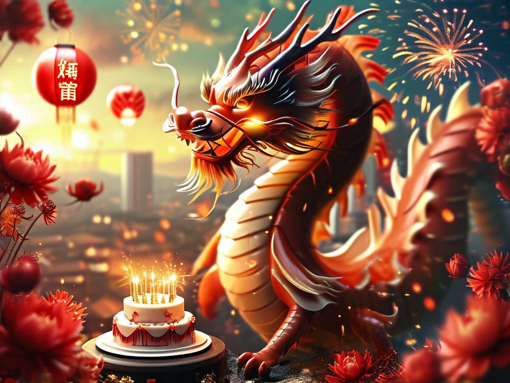 属龙的生日快乐动态图片