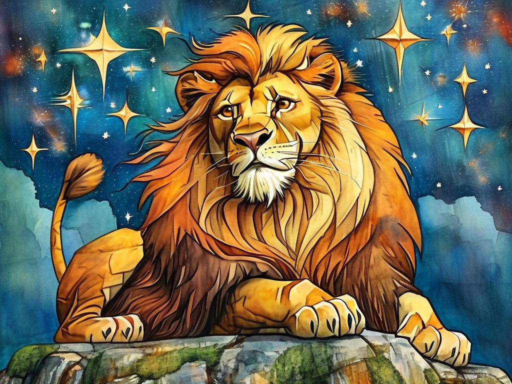 手绘狮子座的标志图片