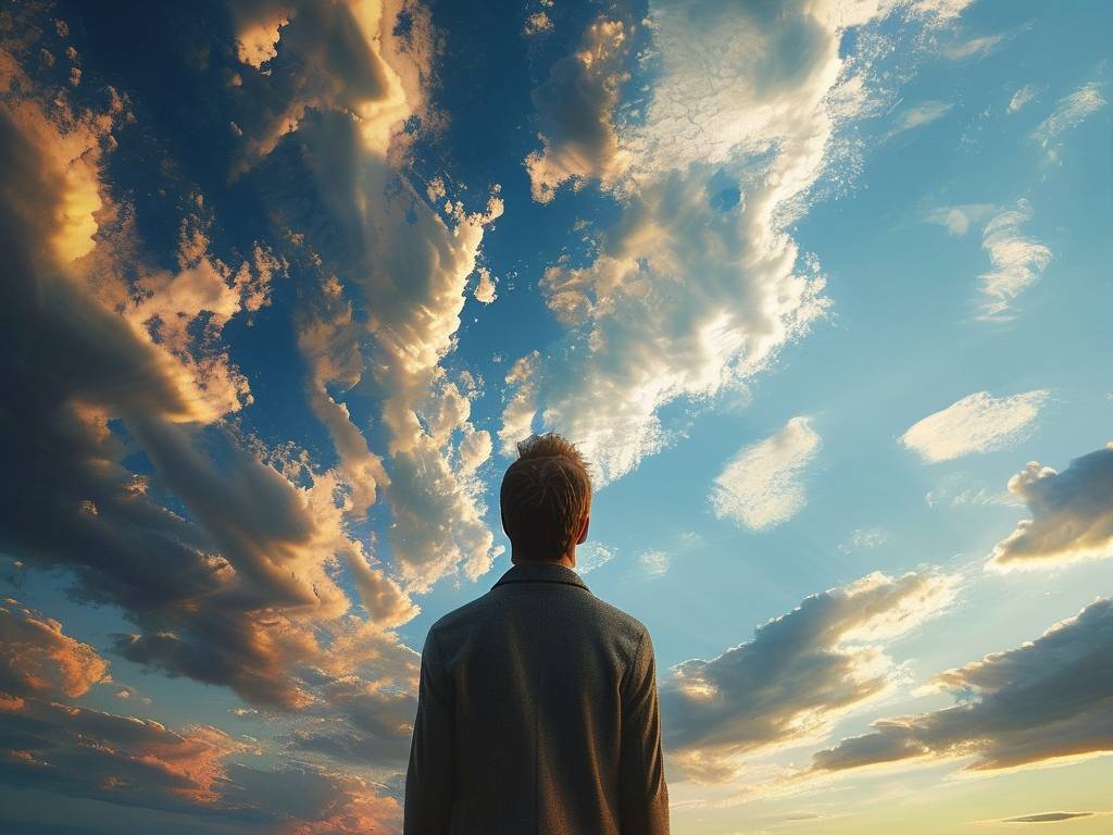 梦见天空中出现人像是什么意思(1)