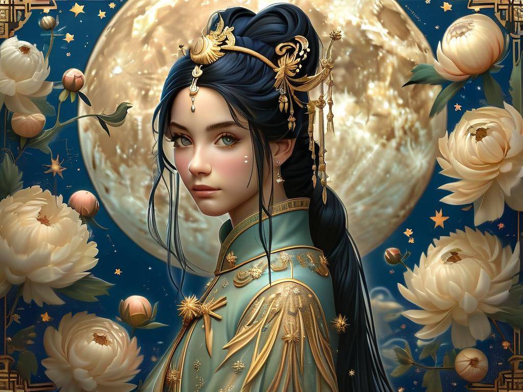 十二星座巨蟹座简笔画古风公主