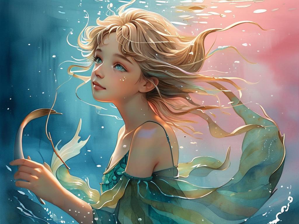 双鱼座的可爱小女生怎么画