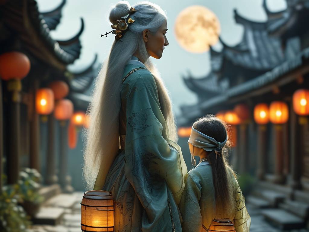 妈妈带女儿找阴阳先生看病
