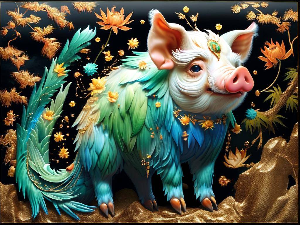 属猪挂虎画好不