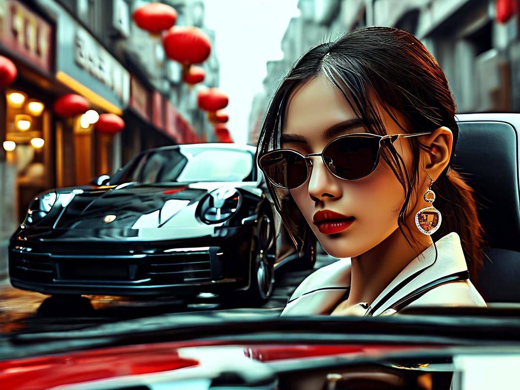 曲筱绡开的车polo