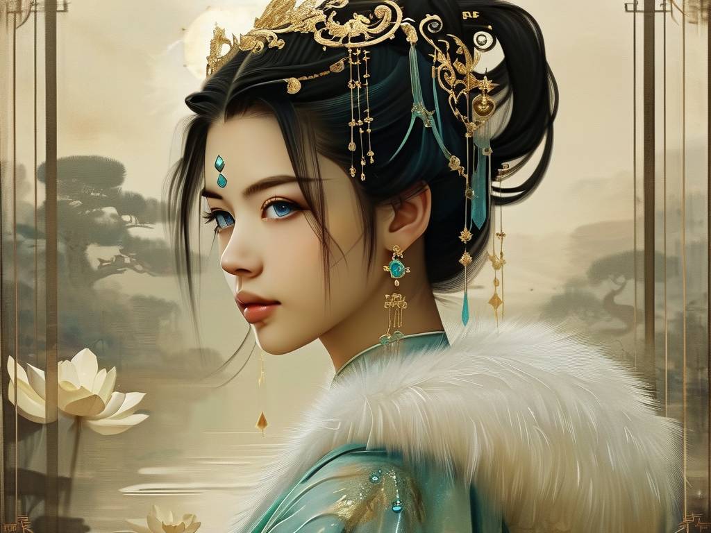 水瓶座美女古风样子图片(1)