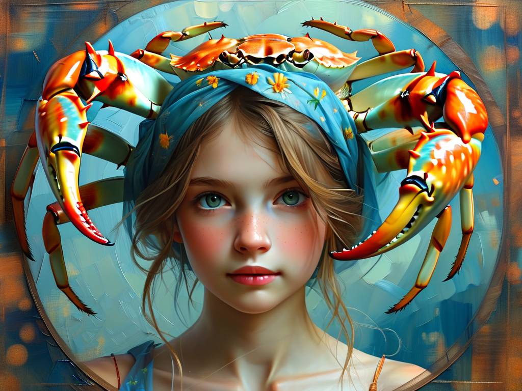巨蟹座美少女 简笔画画法