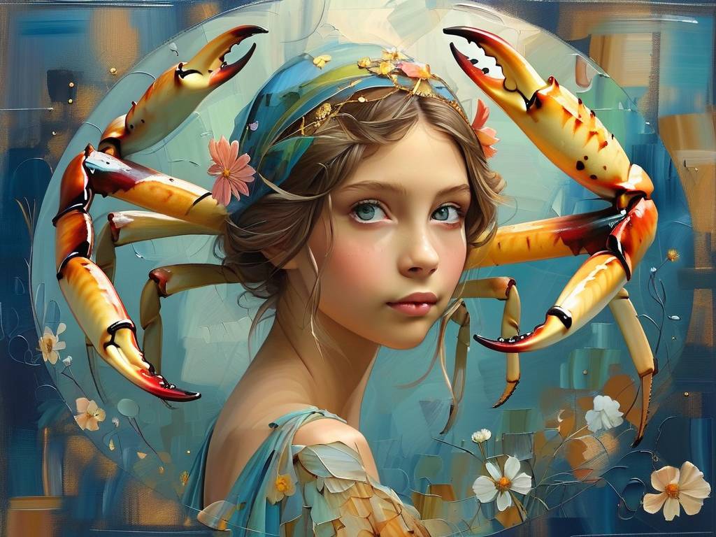 巨蟹座美少女 简笔画画法