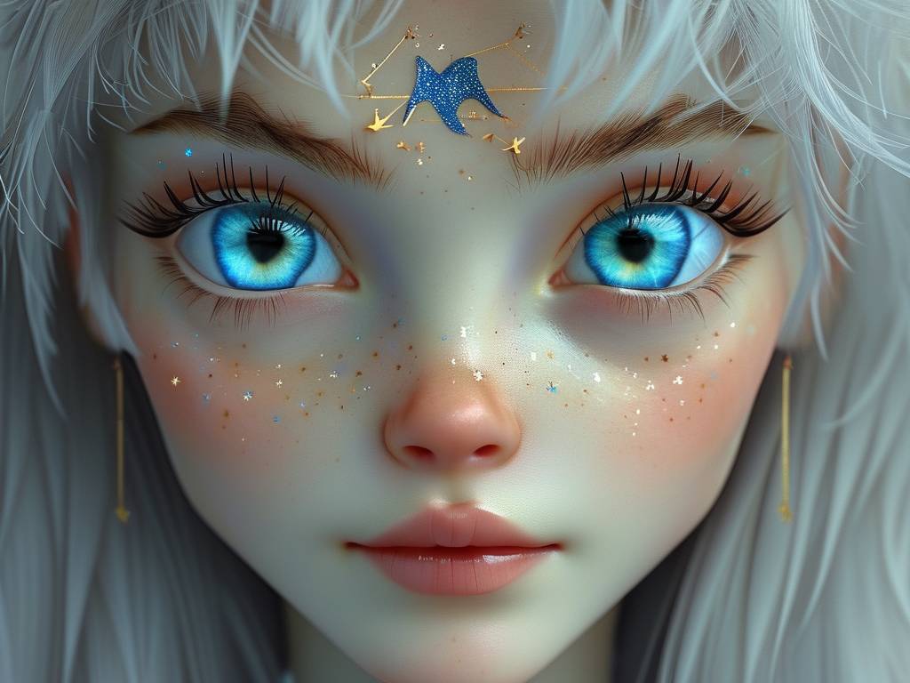 双鱼座的可爱眼睛怎么画
