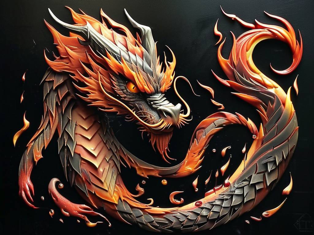 火龙纹身图案