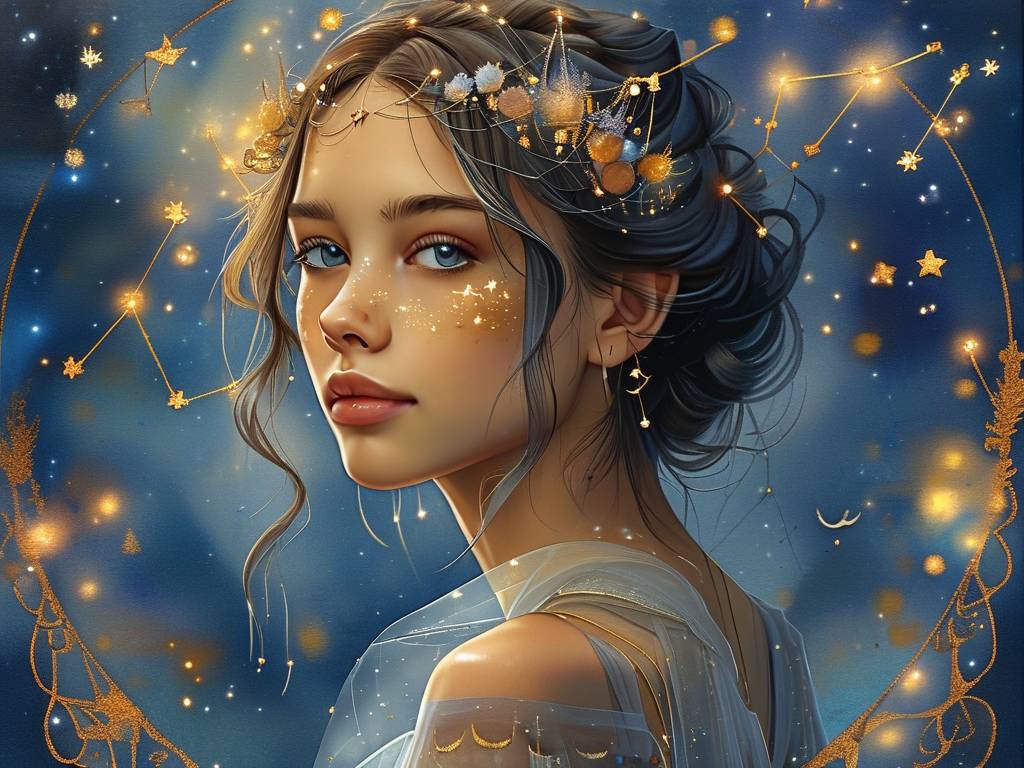 处女座头像女生版 可爱 梦幻星空
