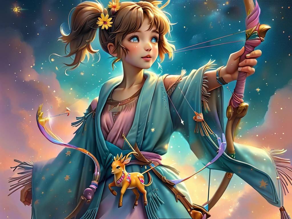 射手座萌图片大全可爱(射手座q版萌图女生手绘)(1)