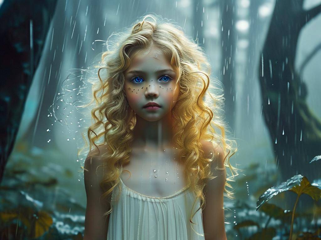 水瓶座的少女人的画法
