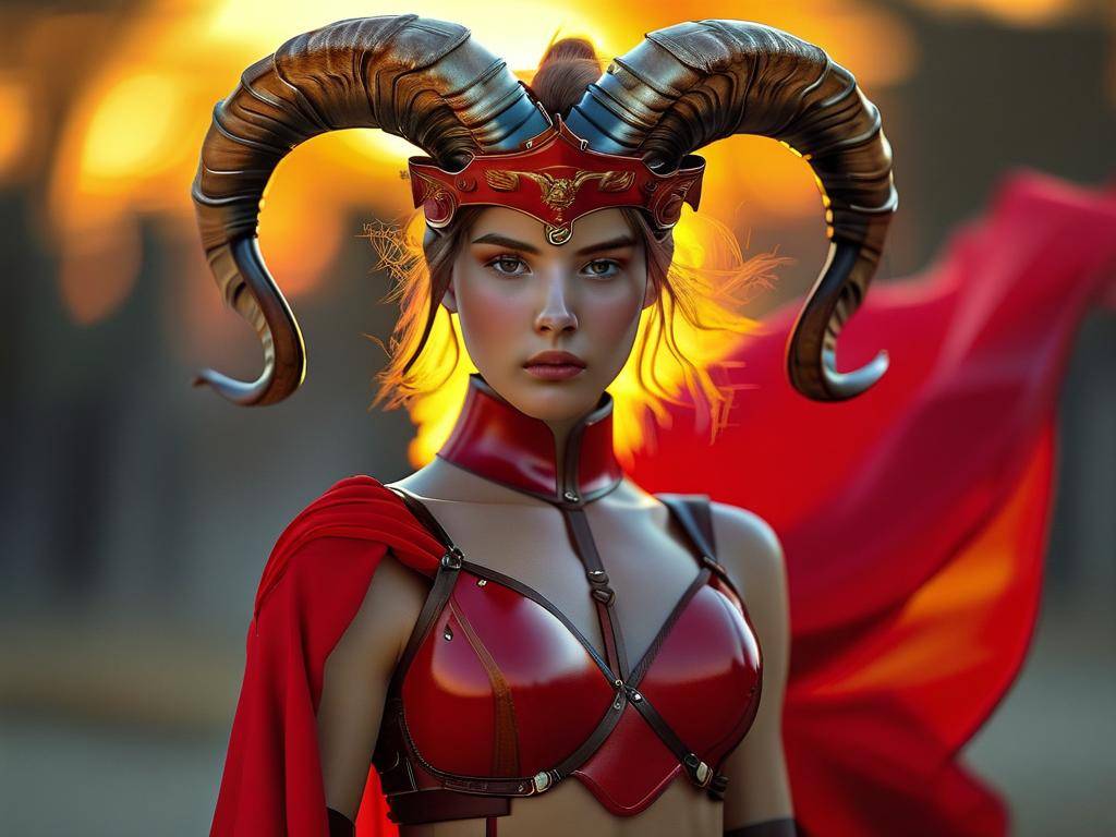 白羊座人型图片女生