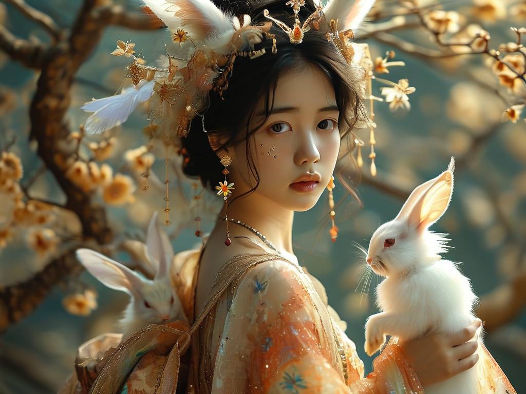 属兔女美若天仙男人都爱她