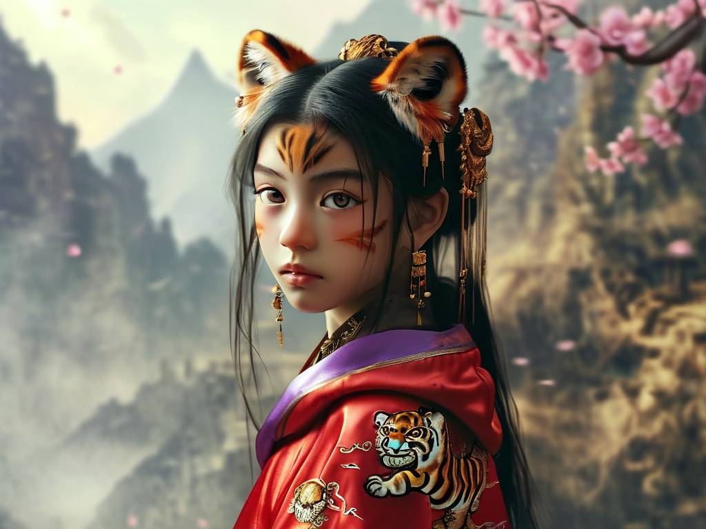 属虎特征女孩
