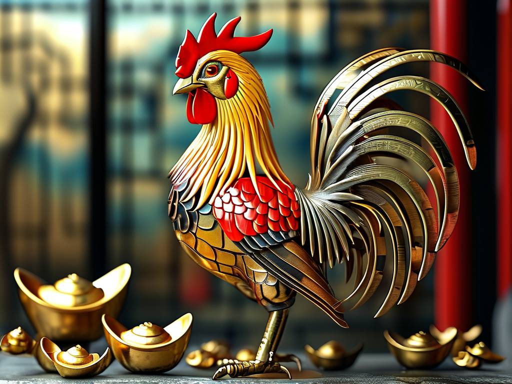 属鸡人旺财摆件图片