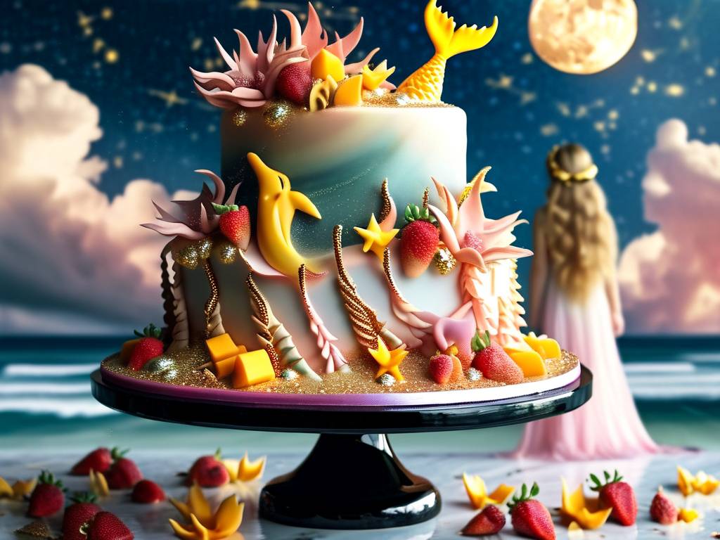 双鱼星座生日蛋糕图片(1)