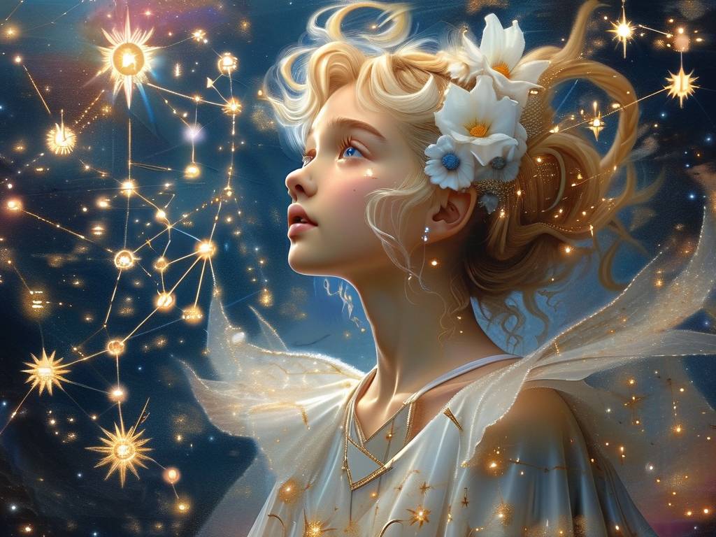 处女星座星空图片梦幻